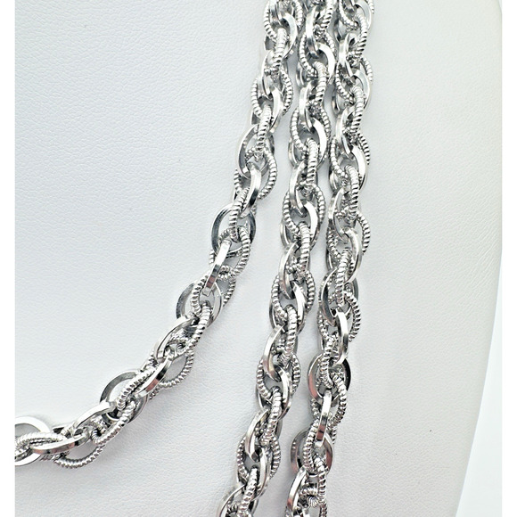 Vintage Napier Necklace Rope Chain Extra Long Opera Flapper Length 59" - Picture 3 of 8